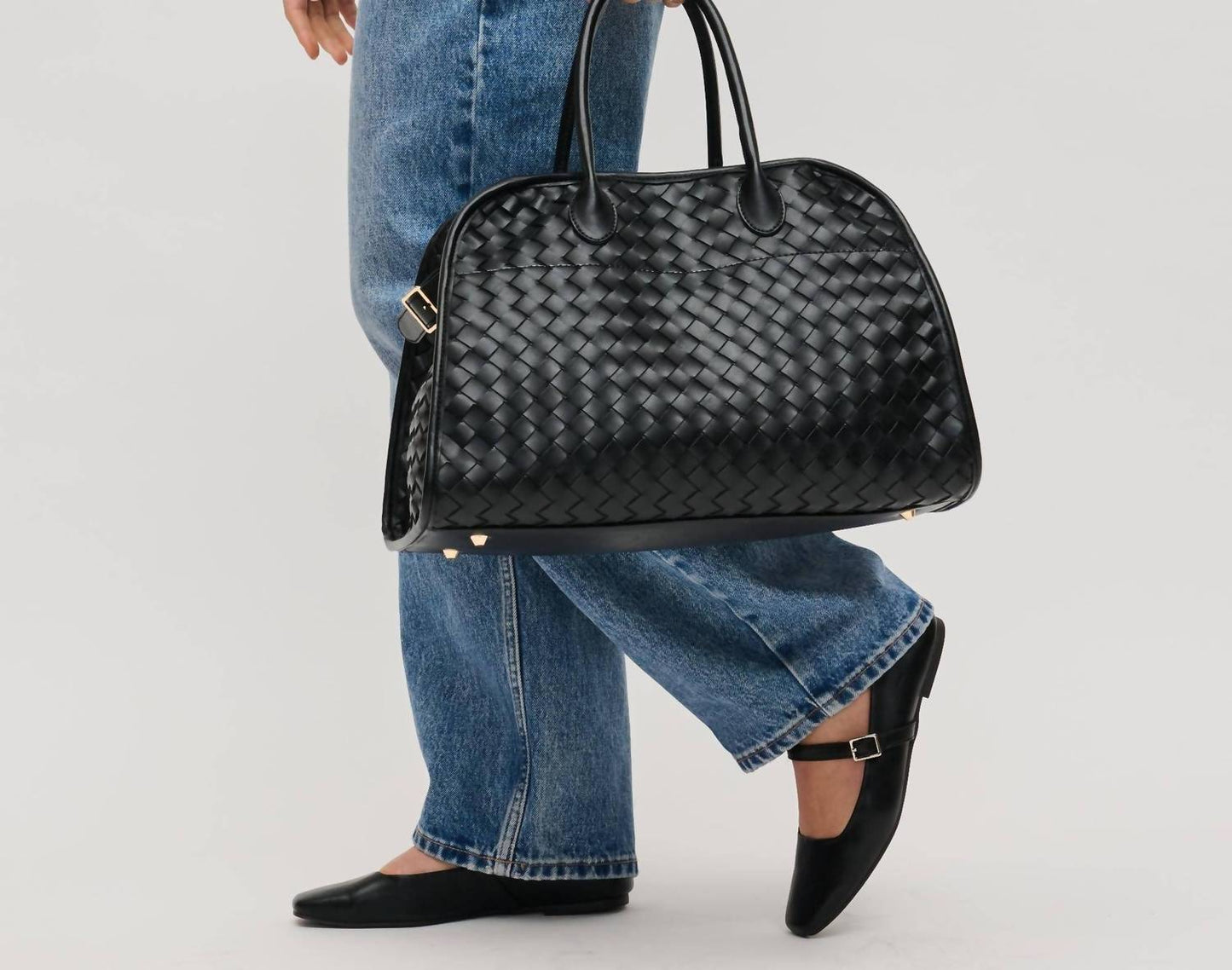 Women's Rhonda Woven Vegan Leather Tote Bag