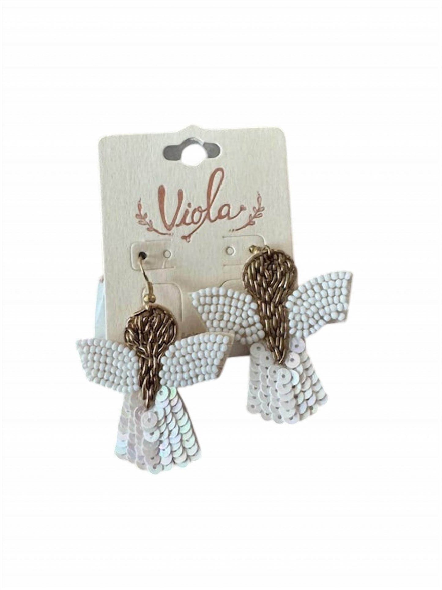 Viola - Women's Beaded Angel Earrings - Rack Hunt -