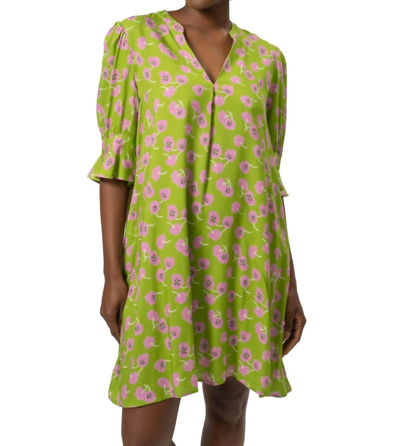 Area Stars - Floral V-neck Short Dress - Rack Hunt