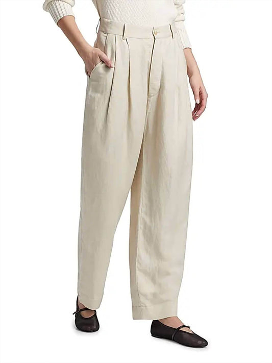 Jamie Haller - The Big Pleat Linen Blend Trouser Pants - Rack Hunt -