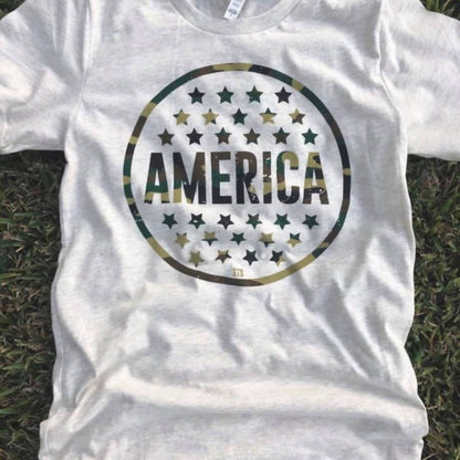 Camo America Graphic Tee