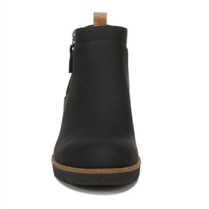 Women's Faux Leather Bianca Wedge Bootie Shoes