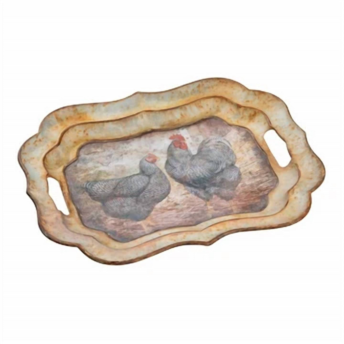 Metal Antique Chicken Tray