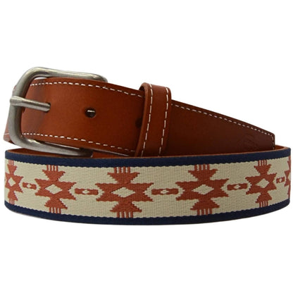 Unisex Woven Leather Bandera Belt