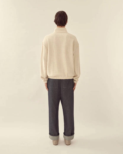 Textured Cotton Pullover