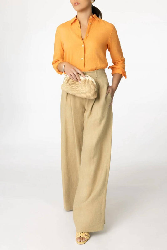 Camicia Mod Long Sleeve Linen Shirt