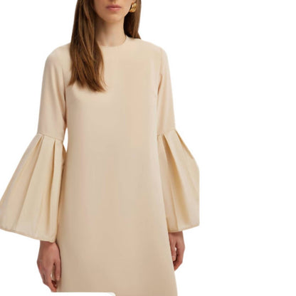 Taffeta Sleeve Detailed Maxi Dress