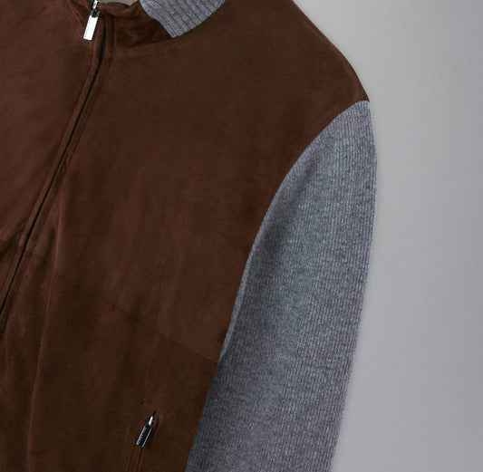 Paul & Shark - Riviera Re-wool Full Zip Sweater With Aqualeather Body - Rack Hunt -