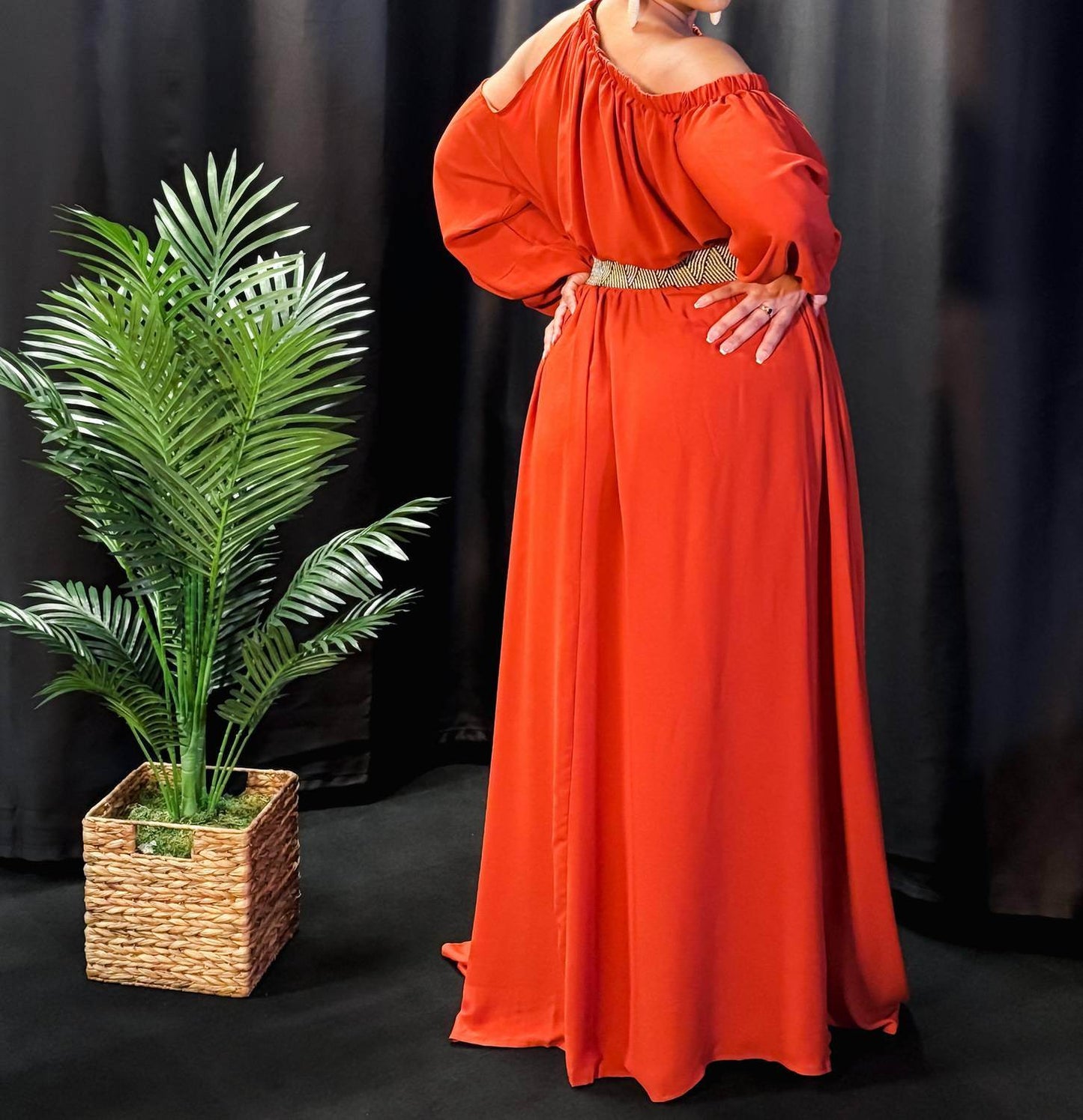 Nina Cheyenne - Rust Radiance Maxi Dress - Rack Hunt -