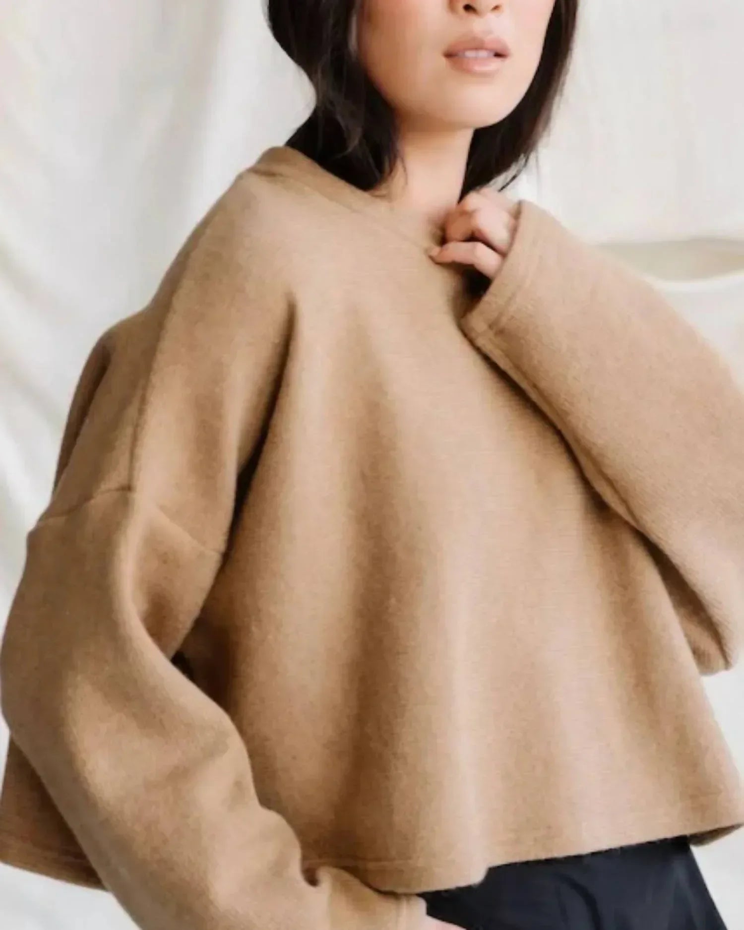 Natalie Busby - Cropped Crew Sweater - Rack Hunt
