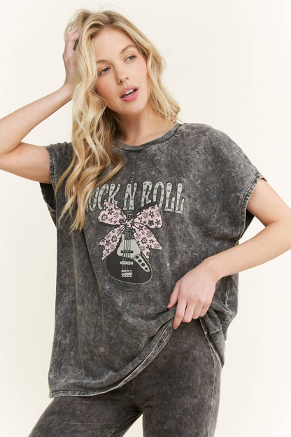 Graphic Muscle Sleeveless Rock N Roll Top