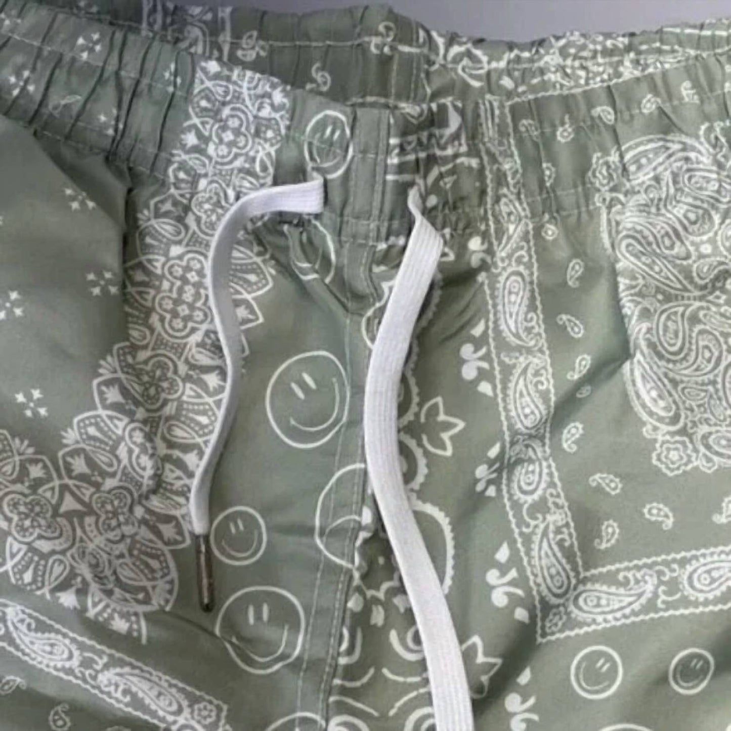 Men's Paisley Lined Swim Trunks