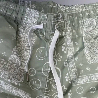 Men's Paisley Lined Swim Trunks