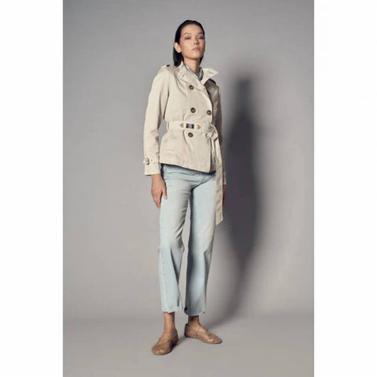 Cotton Mini Trench Jacket