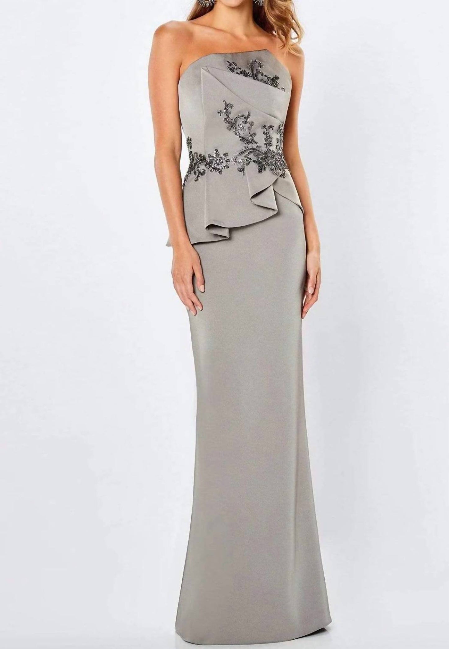 Montage Strapless Crepe Gown