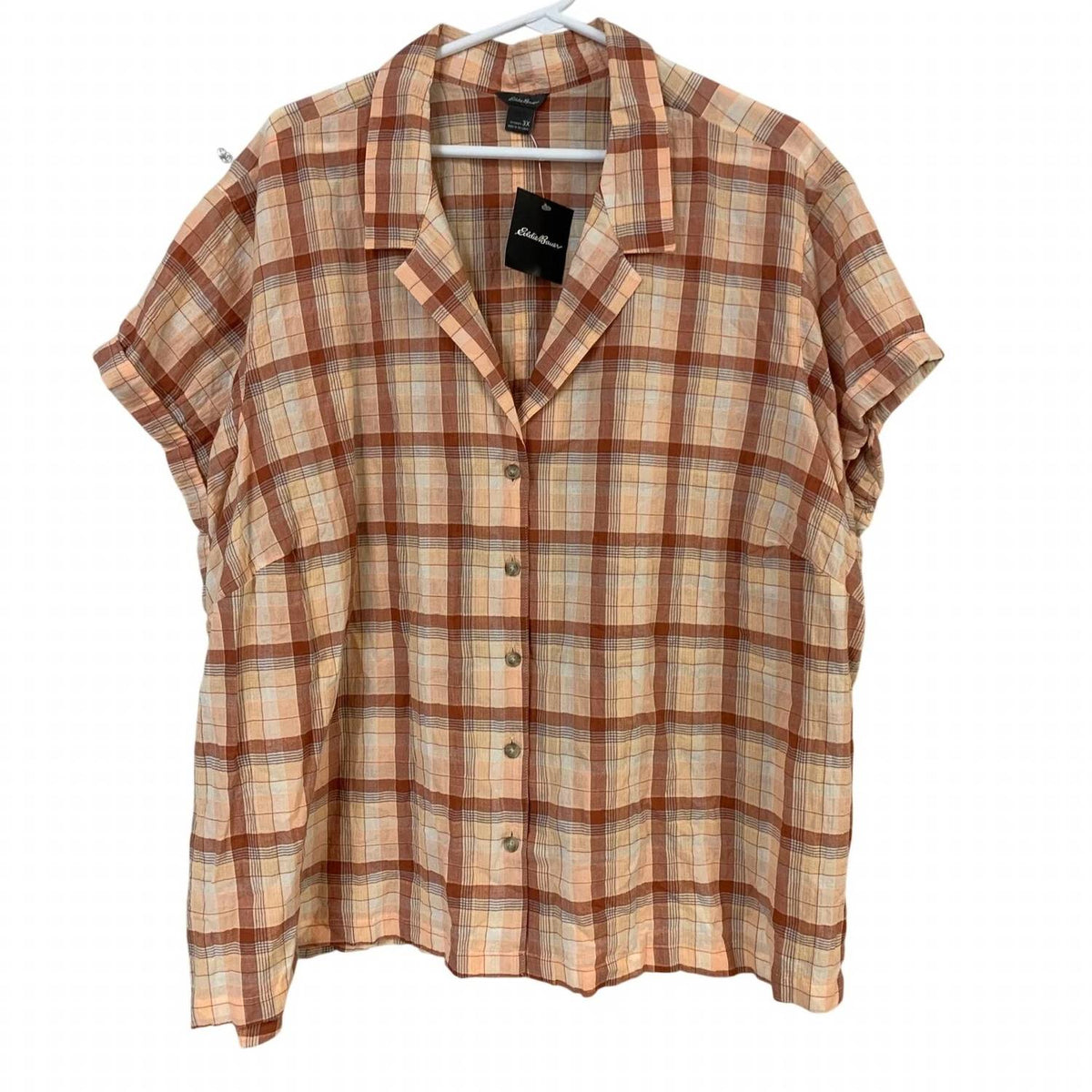 Women's Packable Button Up Camp Shirt - Plus