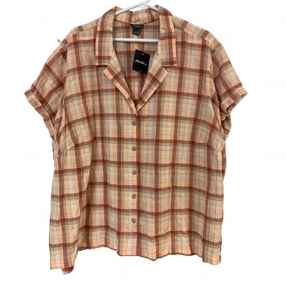 Women's Packable Button Up Camp Shirt - Plus