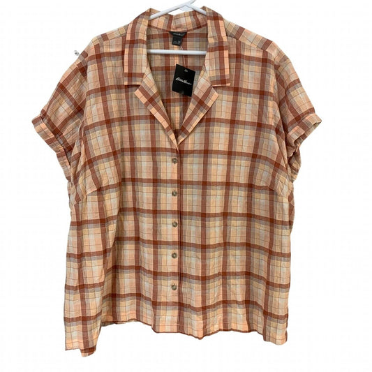 Women's Packable Button Up Camp Shirt - Plus