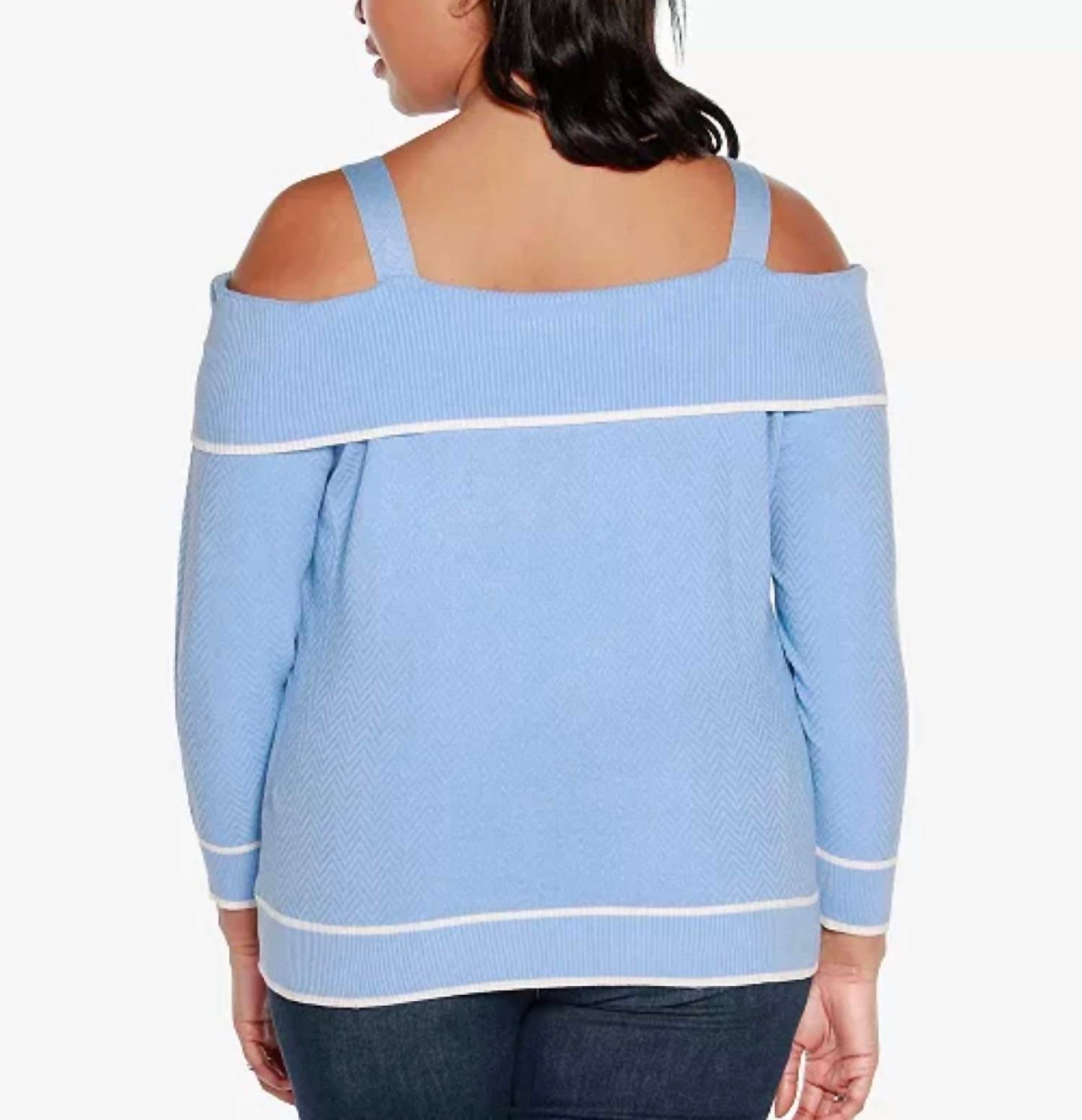 Off-the-shoulder Sweater - Plus
