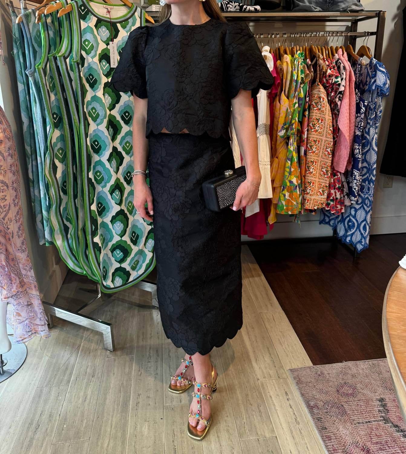 The Blue Collection - Women's Sophie Brocade Top - Rack Hunt -