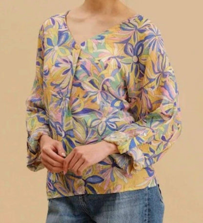 V-neck Dolman Sleeve Top