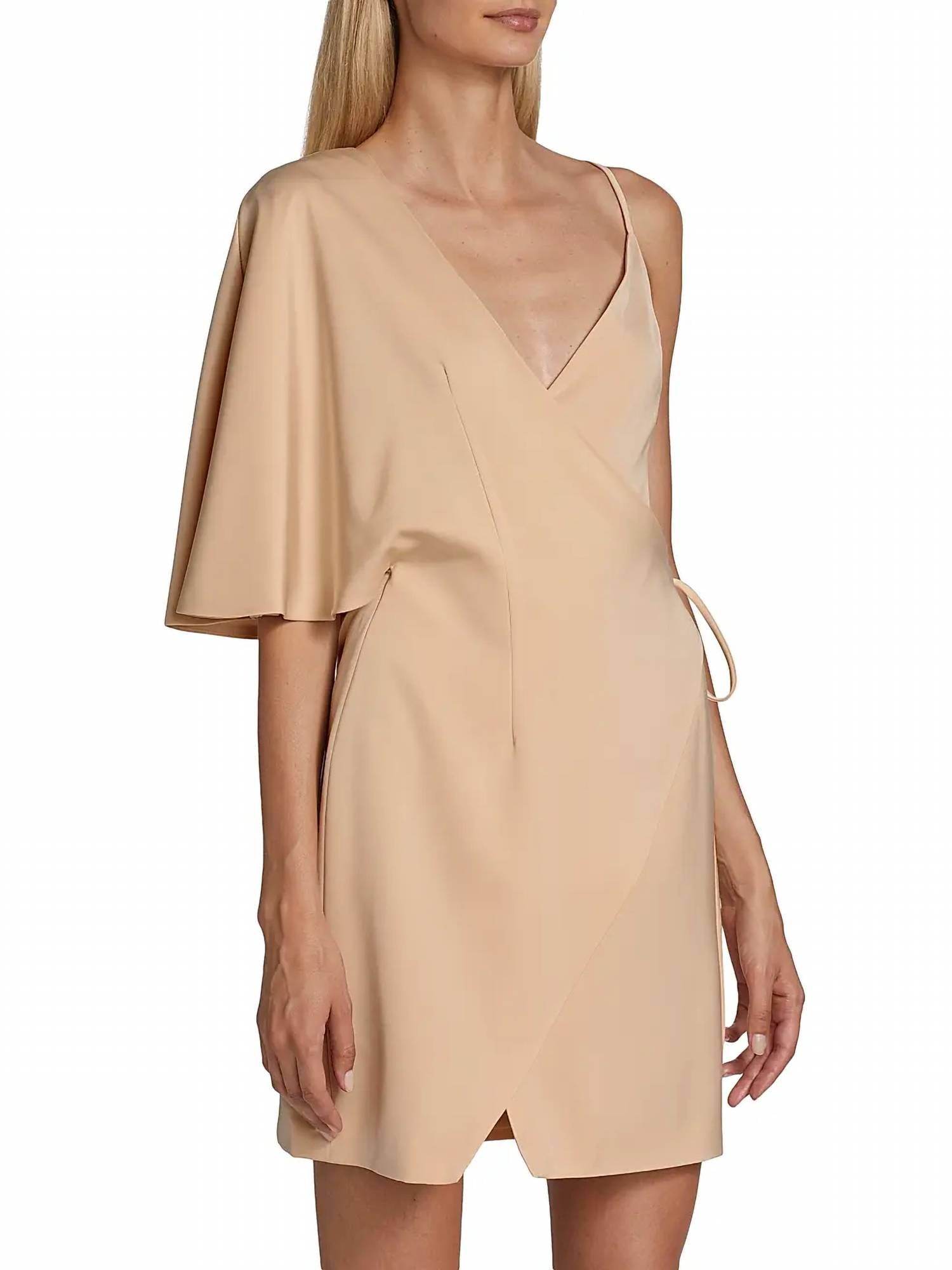 Kimberly Goldson - Laurel Wrap Silhouette Flutter Sleeve Mini Dress - Rack Hunt -