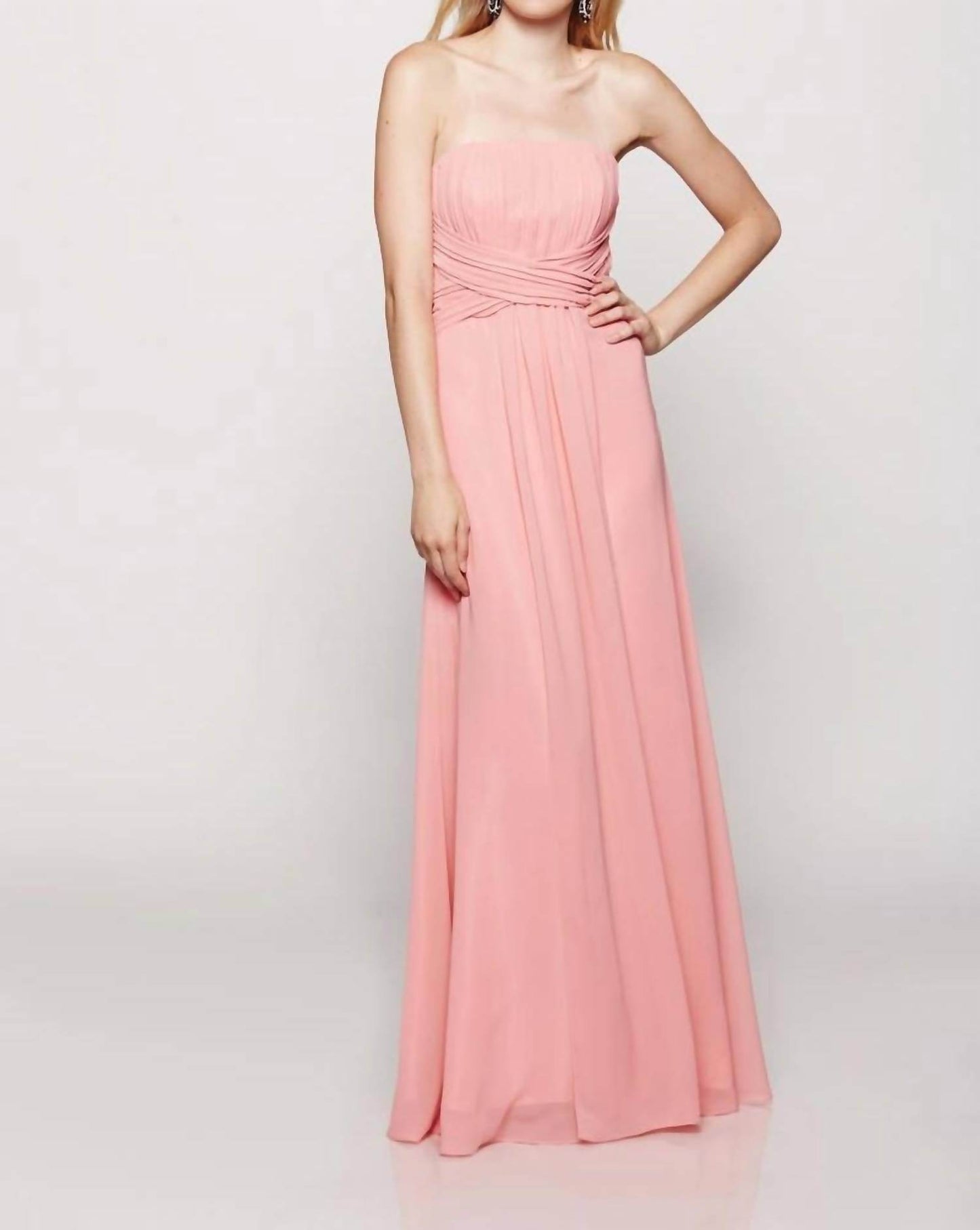 Milano Formals - Serenity Drape Strapless Gown - Rack Hunt -