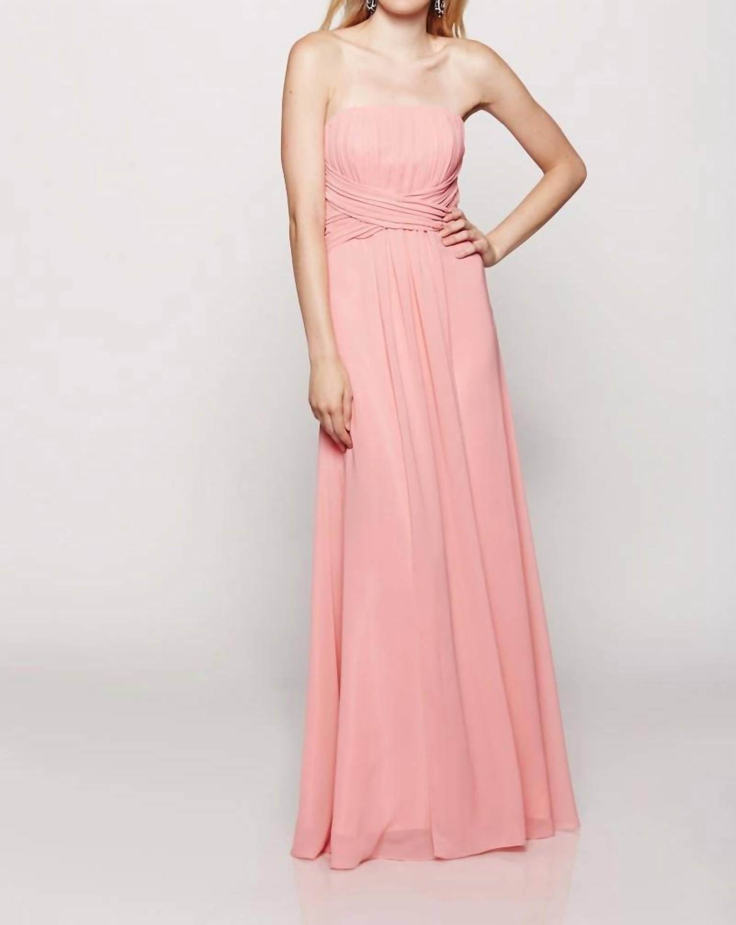 Milano Formals - Serenity Drape Strapless Gown - Rack Hunt -