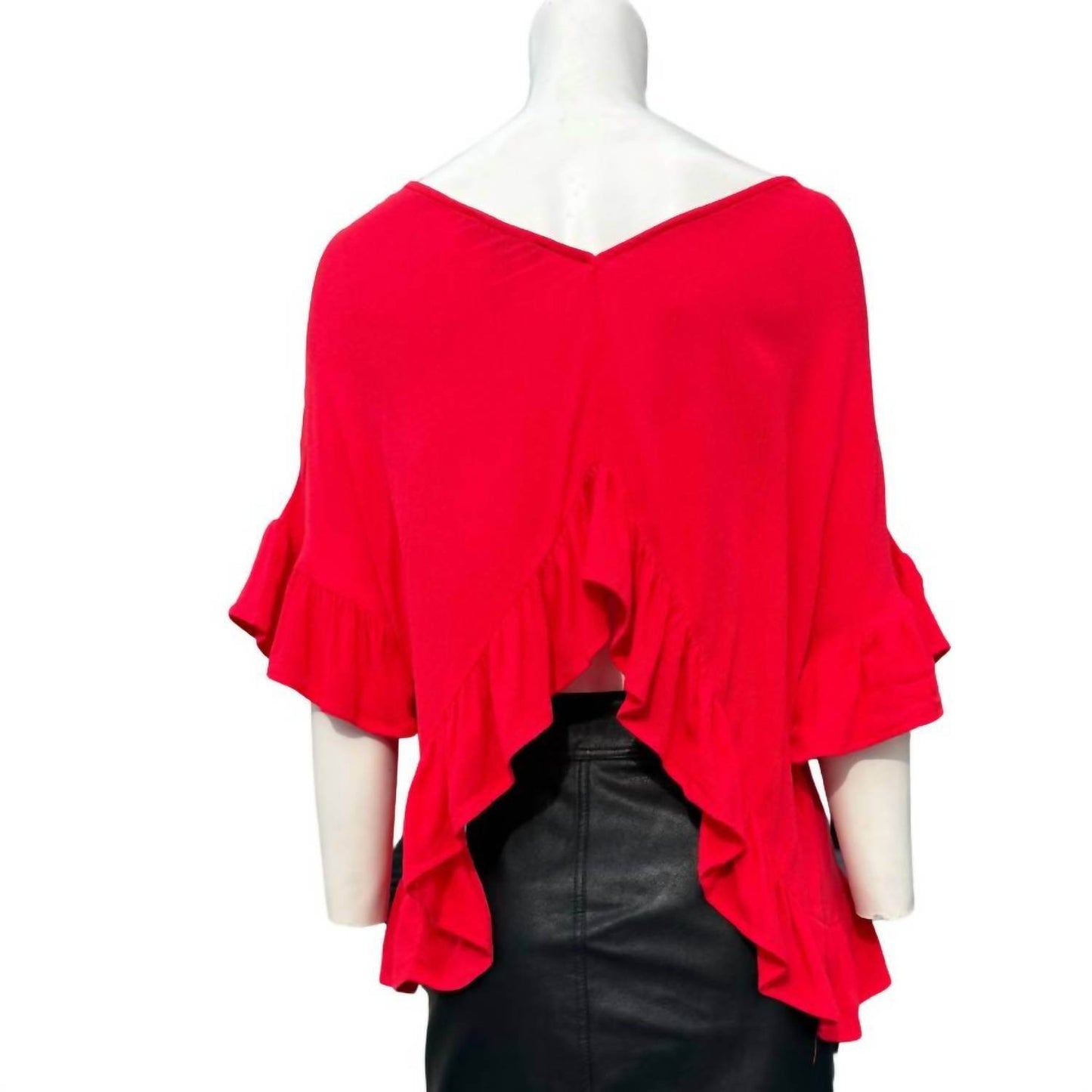 AFTER MARKET - Red Flutter Top - Rack Hunt