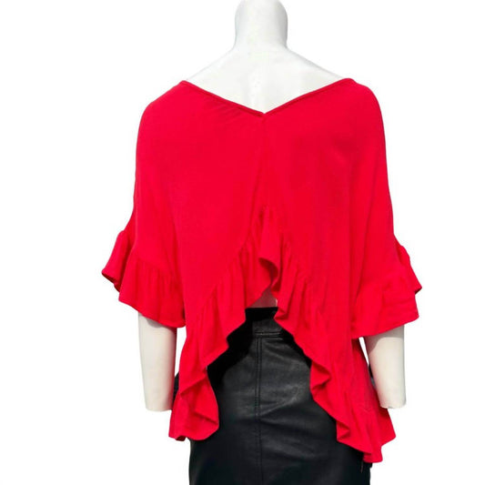 AFTER MARKET - Red Flutter Top - Rack Hunt
