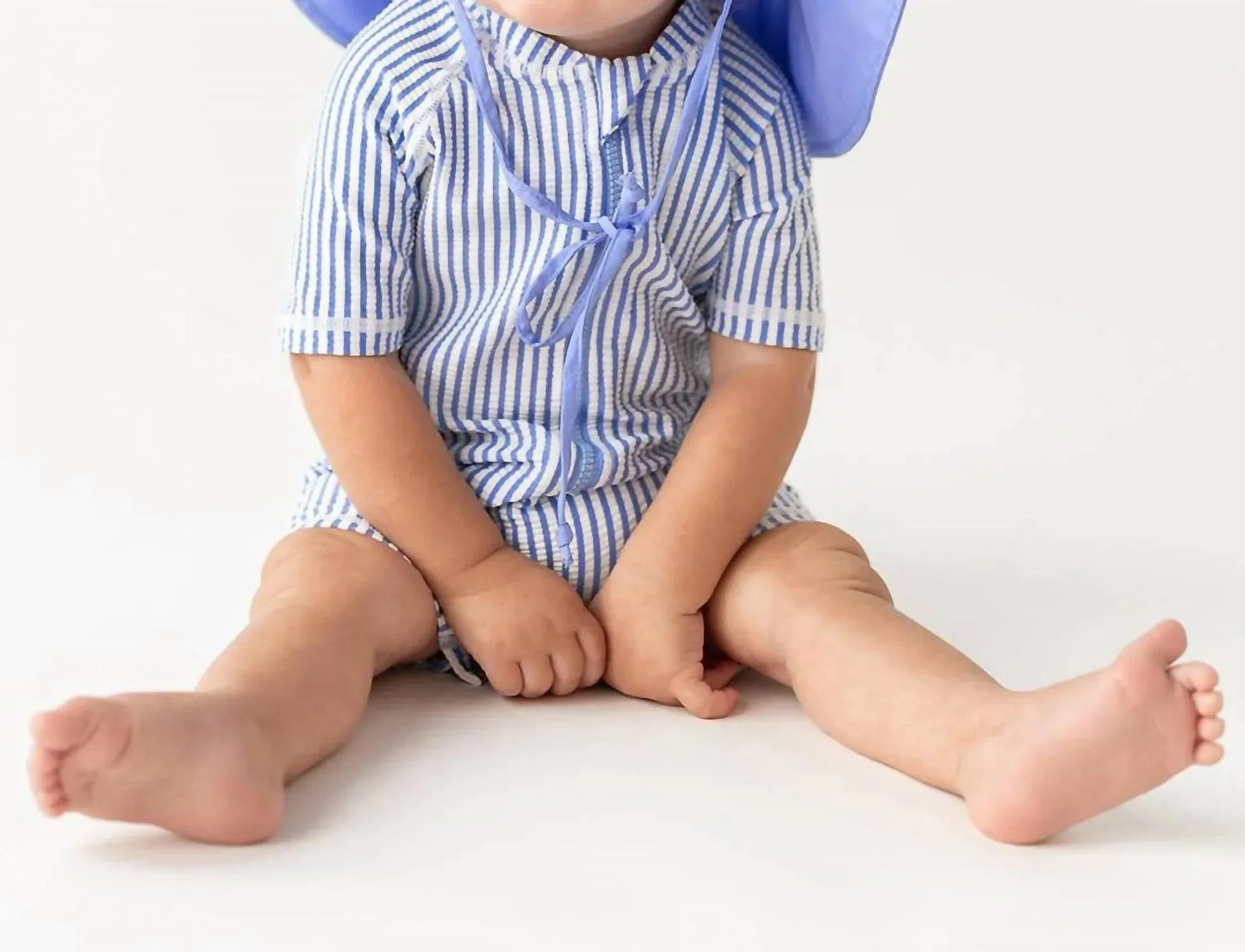 Rugged Butts - Baby Boys Seersucker Short Sleeve One Piece Rash Guard - Rack Hunt