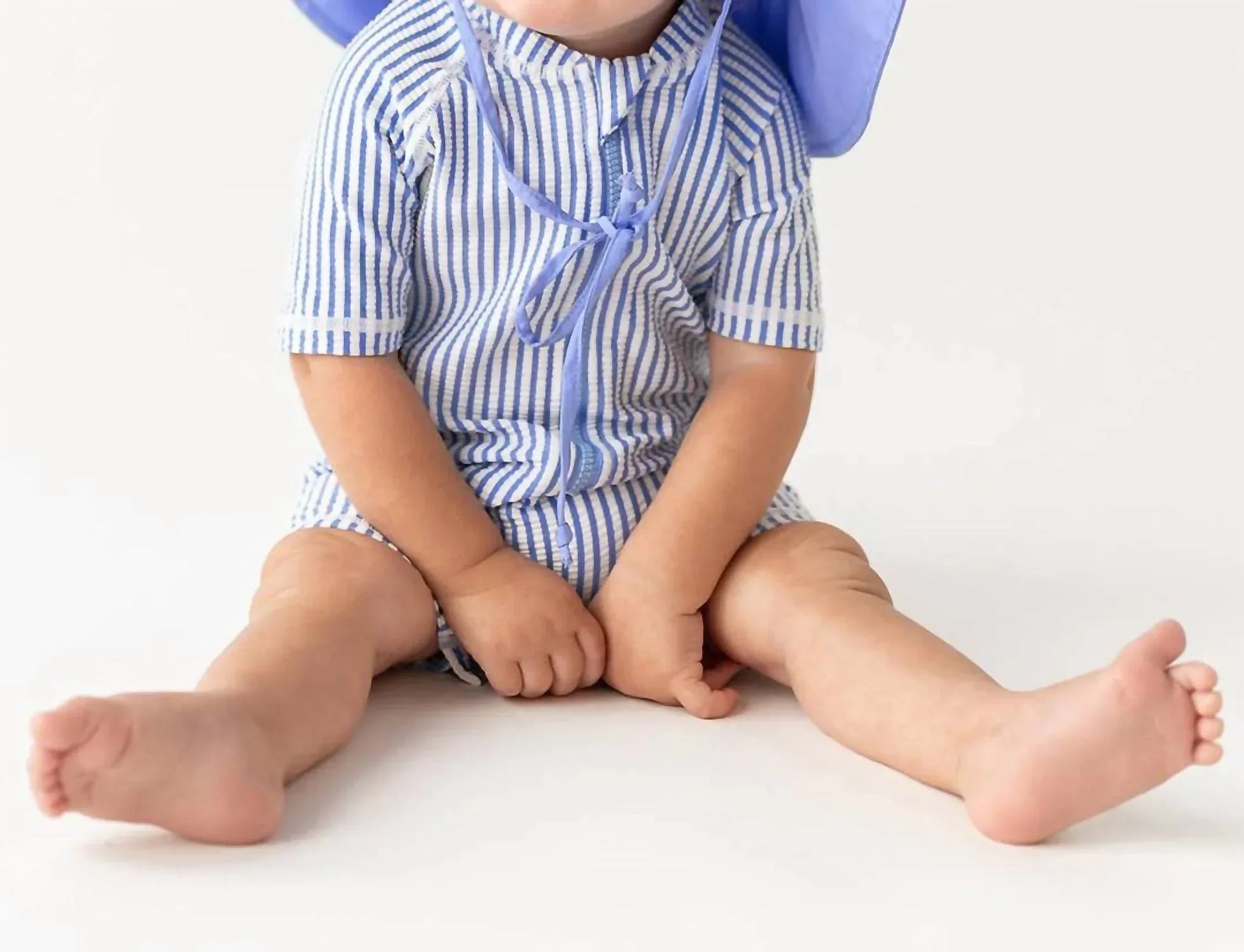 Rugged Butts - Baby Boys Seersucker Short Sleeve One Piece Rash Guard - Rack Hunt