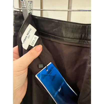 Women's Faux Leather Midi Skirt