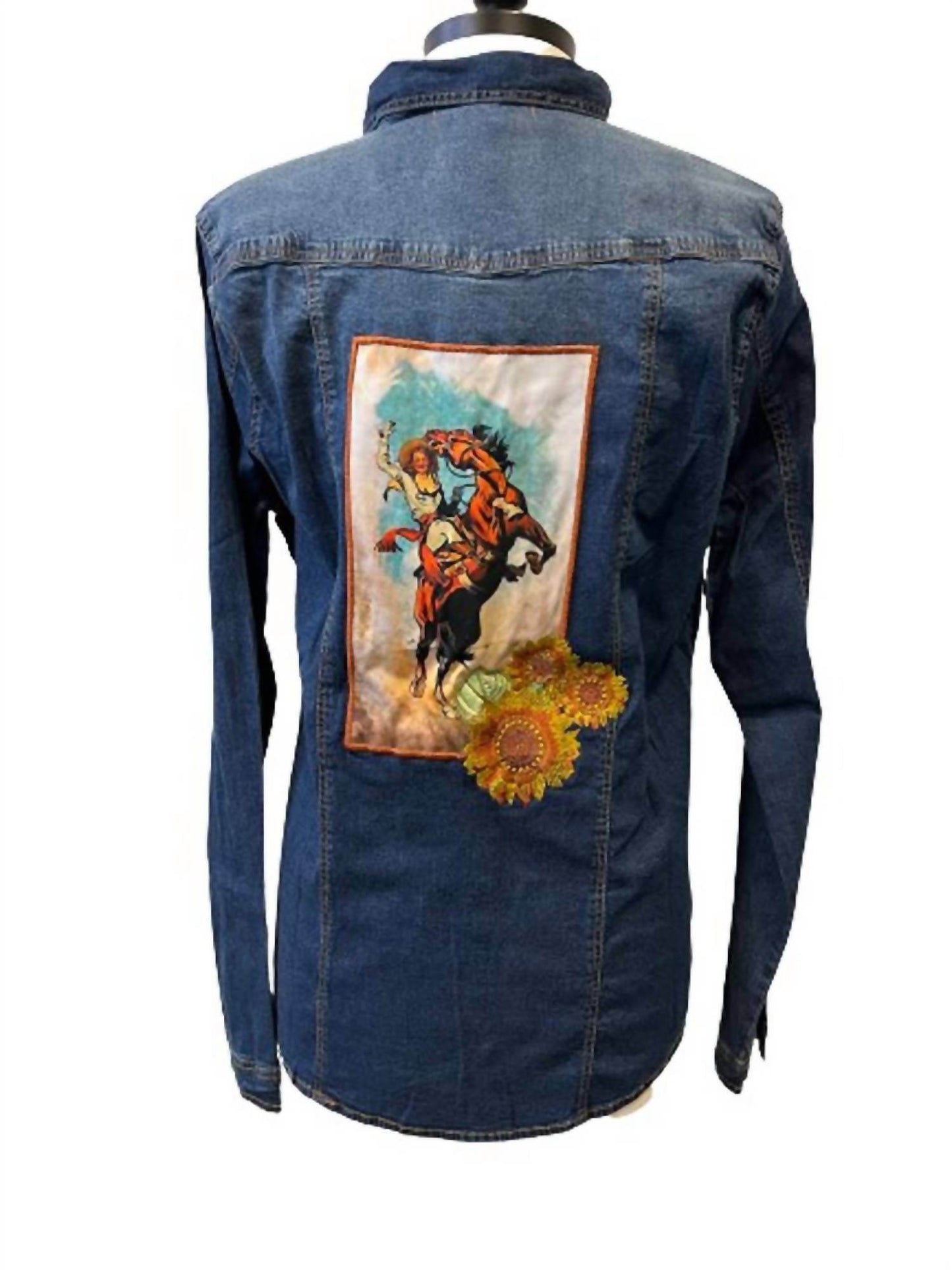 MontanaCo - Women's Snap Vintage Cowgirl Patch Jacket - Rack Hunt -