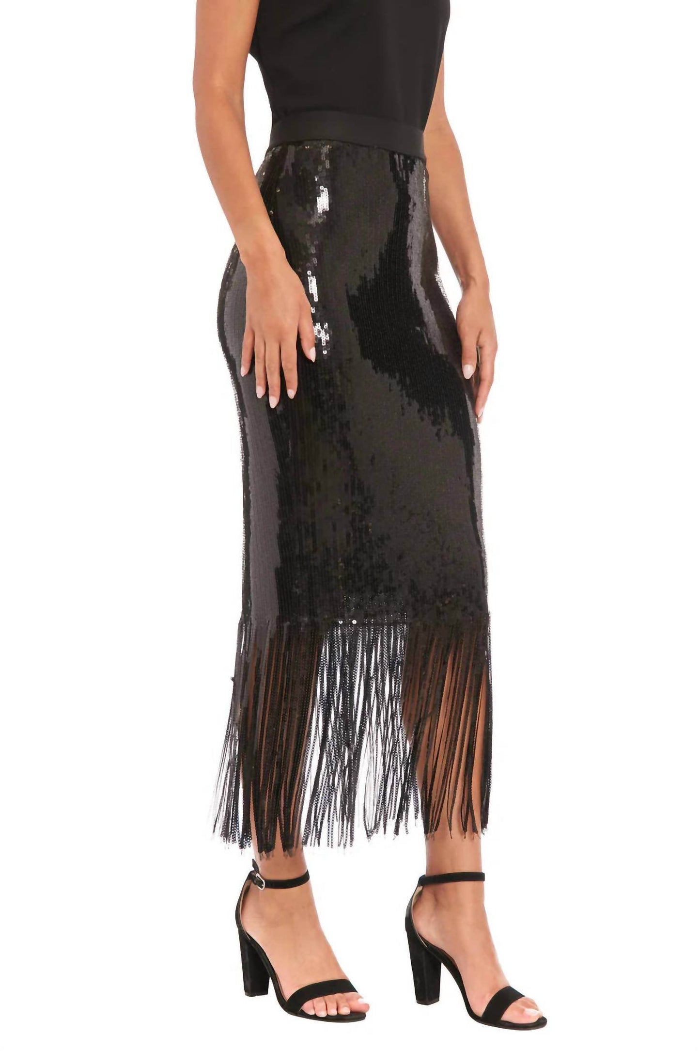 MUSE - Chelsea Sequin Fringe Skirt - Rack Hunt -
