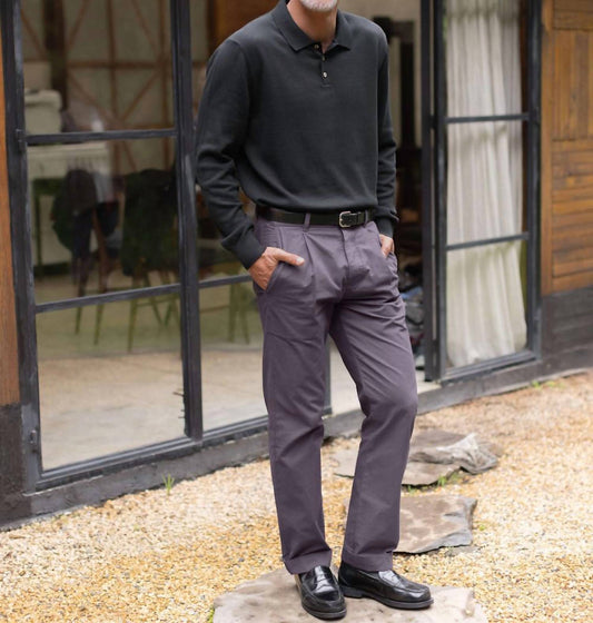 Feather Long Sleeve Polo