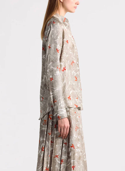 Chika Marbled Silk Top
