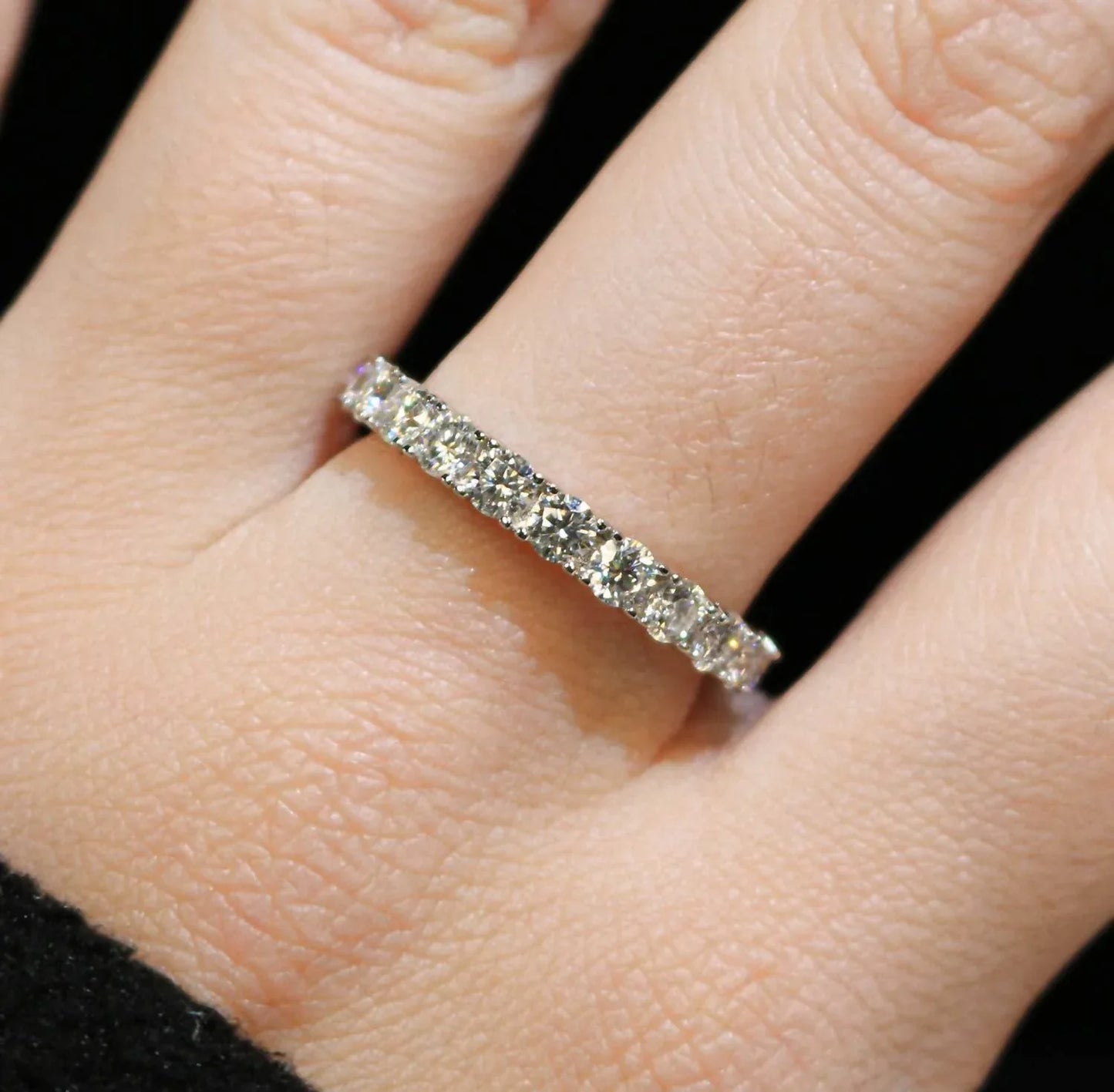 Allyanna Gifts - Women's Moissanite Eternity Band Ring - Rack Hunt