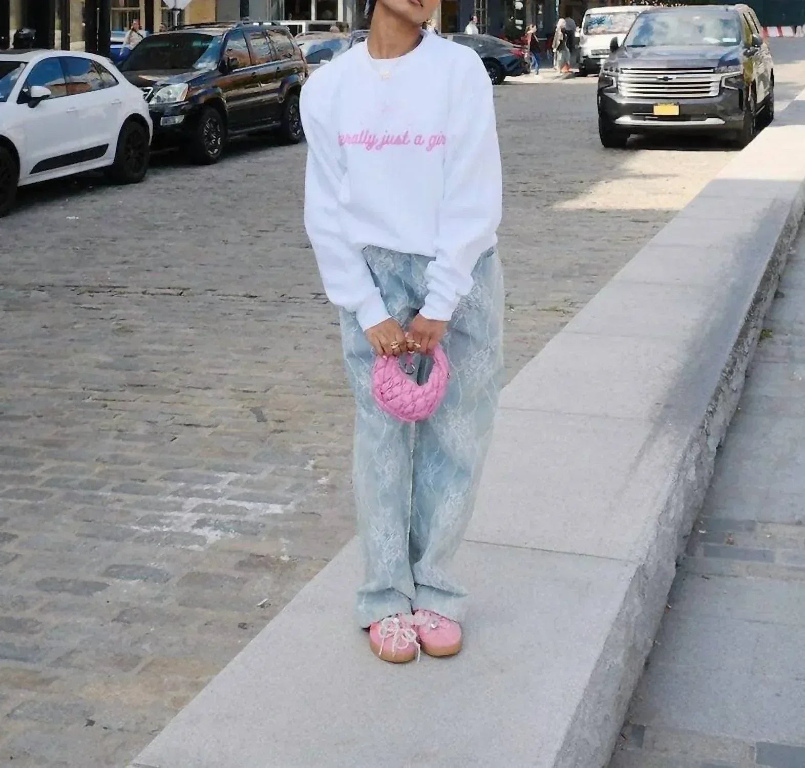 Mure + Grand - Literally Just A Girl Bow Sweatshirt - Rack Hunt
