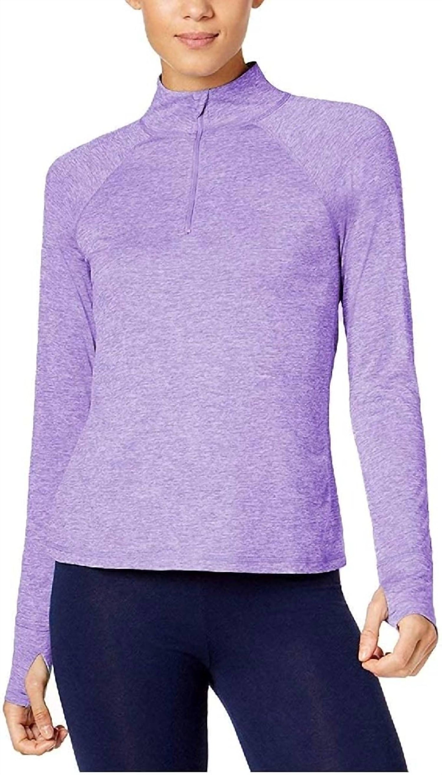 Ideology Womens Essential Flex Stretch One Fourth Zip Pullover