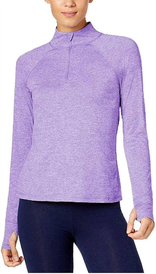 Ideology Womens Essential Flex Stretch One Fourth Zip Pullover