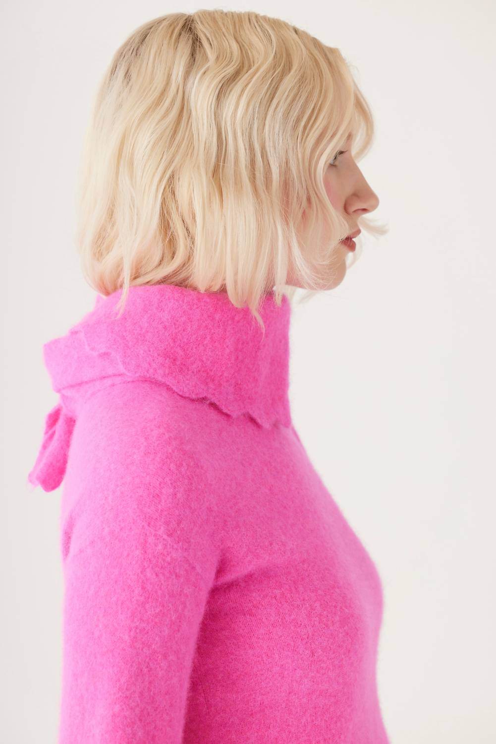 Rose Velvet - Hand Dyed Colette Wool Sweater - Rack Hunt -