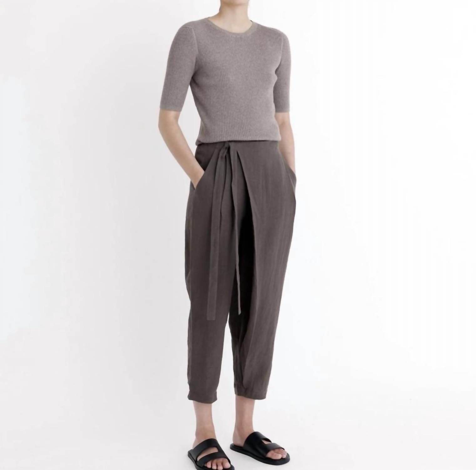 7115 by SZEKI - Ribbed Short Sleeve Top - Rack Hunt