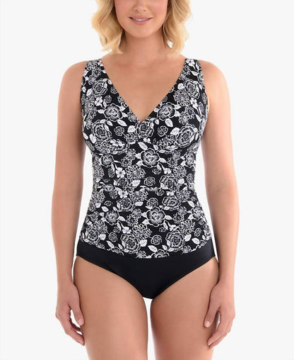 Mini Picks Printed Tummy Control One Piece Swimsuit
