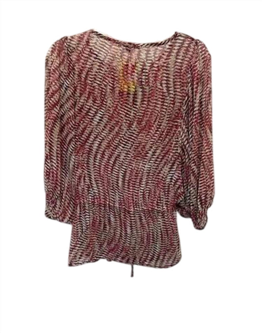 Women Mosaic Scarf Blouse