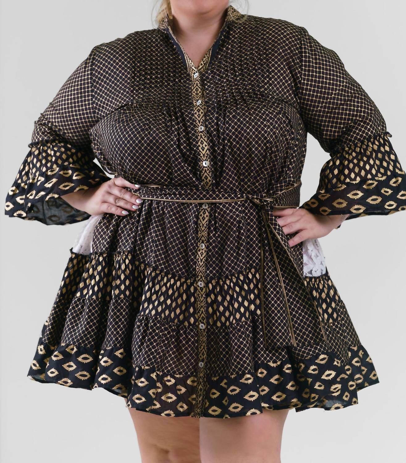 Pep's Cannes - Short Net Print Mini Dress - Plus - Rack Hunt