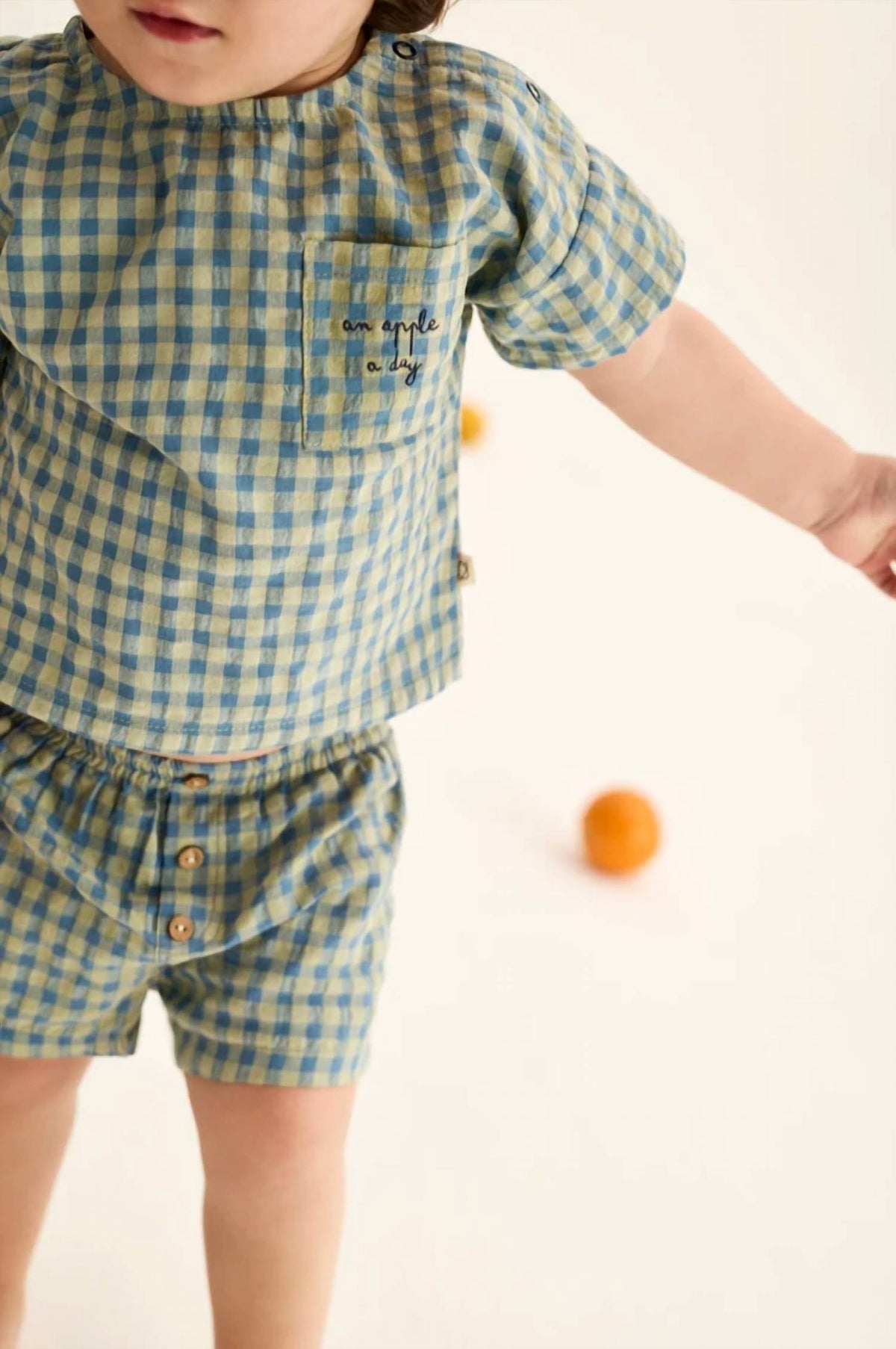 Girls Gingham Cotton Top