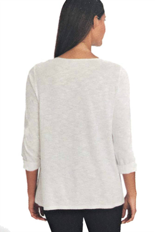 Roll Tab Sleeve Woven Top