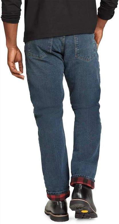 H2low Flex Flannel Lined Straight Leg Jeans