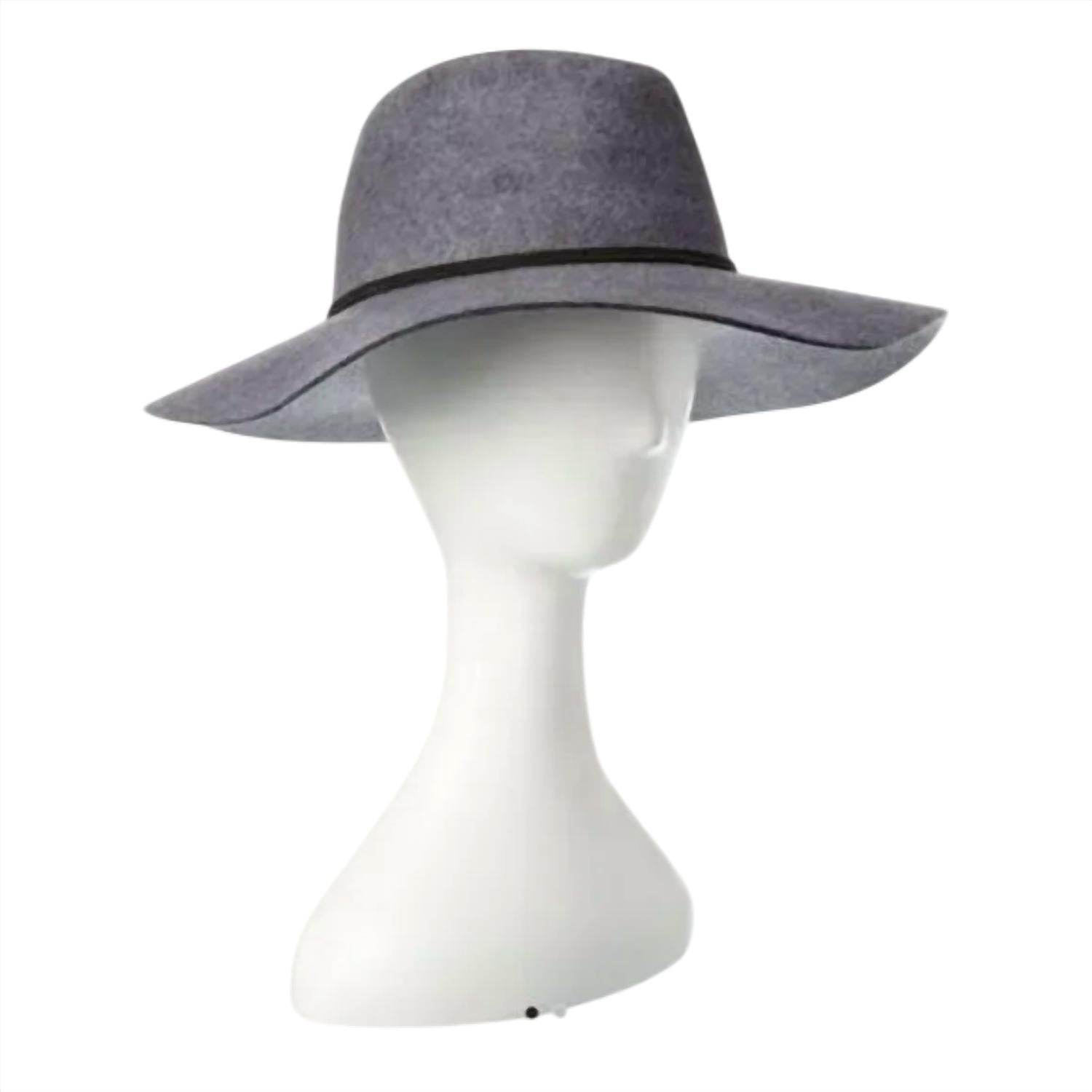 Phenix - Wide Brim Wool Leather Fedora Hat - Rack Hunt